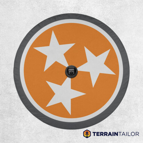 Orange Tennessee State Flag Spare Tire Cover