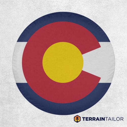 Colorado State Flag Spare Tire Cover