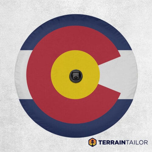 Colorado State Flag Spare Tire Cover