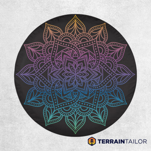 Peaceful Gradient Mandala Spare Tire Coverå