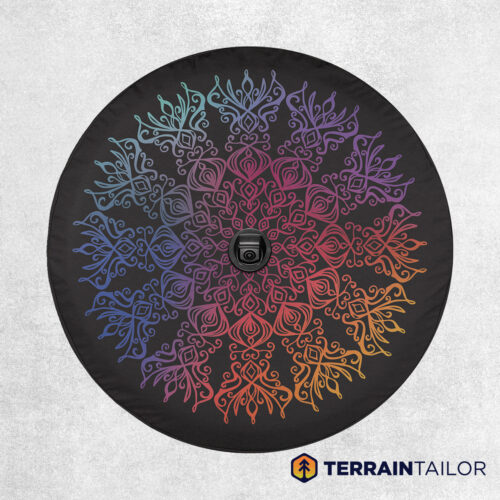 Mystic Gradient Mandala Spare Tire Cover