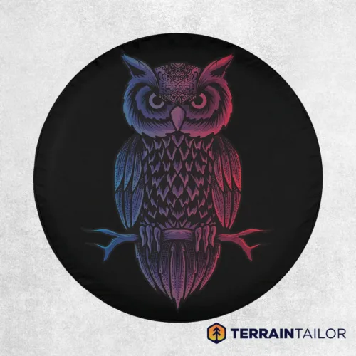 Gradient Owl Spare Tire Cover