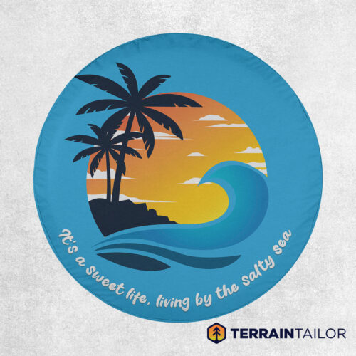 Tropical Beach Vibes Spare Tire Cover