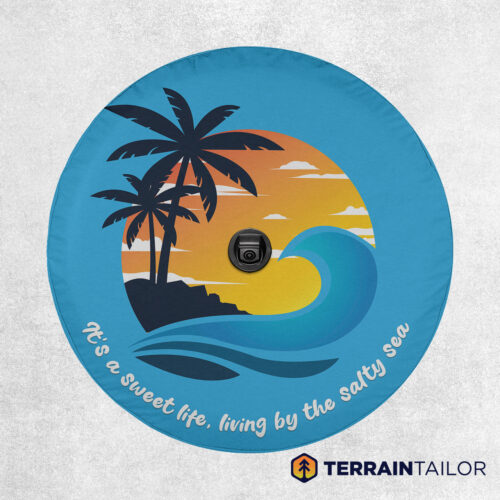 Tropical Beach Vibes Spare Tire Cover