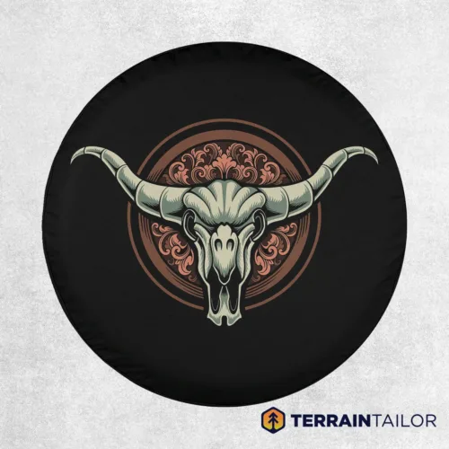 Western Frontier Bull Skull Spare Tire Cover