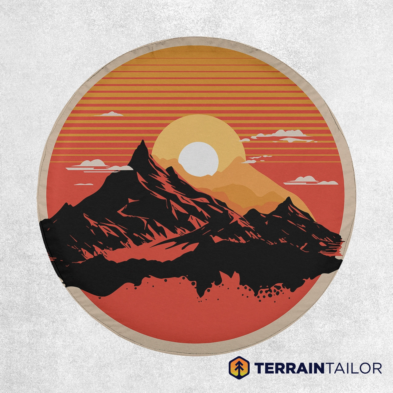 Majestic Mountain Sunset Spare Tire Cover