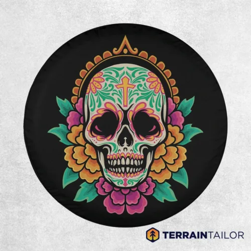 Sugar Skull Spare Tire Cover