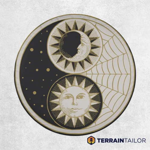 Sun and Moon Yin Yang Spare Tire Cover