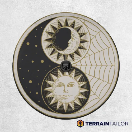 Sun and Moon Yin Yang Spare Tire Cover