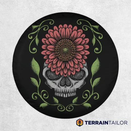 Distressed Elegance Skull Spare Tire Cover