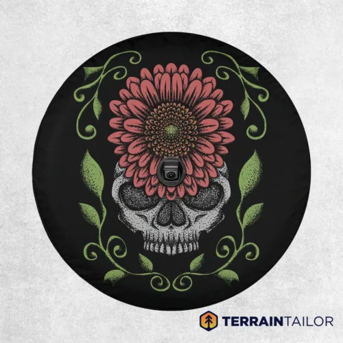 Distressed Elegance Skull Spare Tire Cover